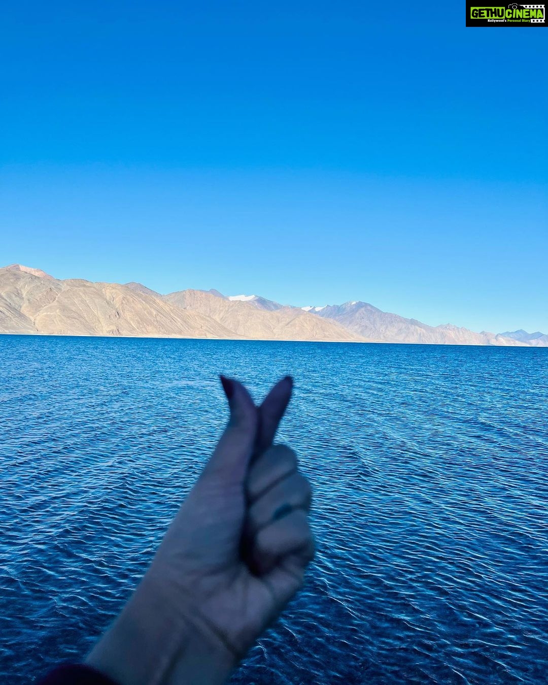 Deepthi Manne Instagram - Adventures over things, stories over stuff • • #pangonglake #pangong #lehladakh #ladakhdiaries #ladakhtrip #traveler #travelgram #trekking #sunsetmadness