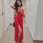 Deepthi Manne Instagram - A good red dress, a blurry mirror, messy hair and moody face- I’m a pure ray of sunshine xoxo #Averyblurrysoberselfie