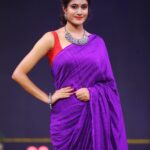 Deepthi Manne Instagram - Something which suits every occasion. Designer: @kowshiki_couture 💜 Photographer: @paulino_pictures