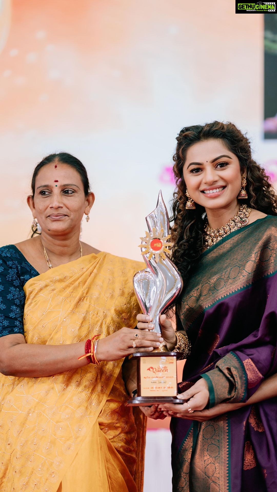 Delna Davis Instagram - Thank you @suryanfm for this recognition, it motivates me to continue to work hard. Thank you @suryanfm @suntv for choosing me as pen queen suryapenmani