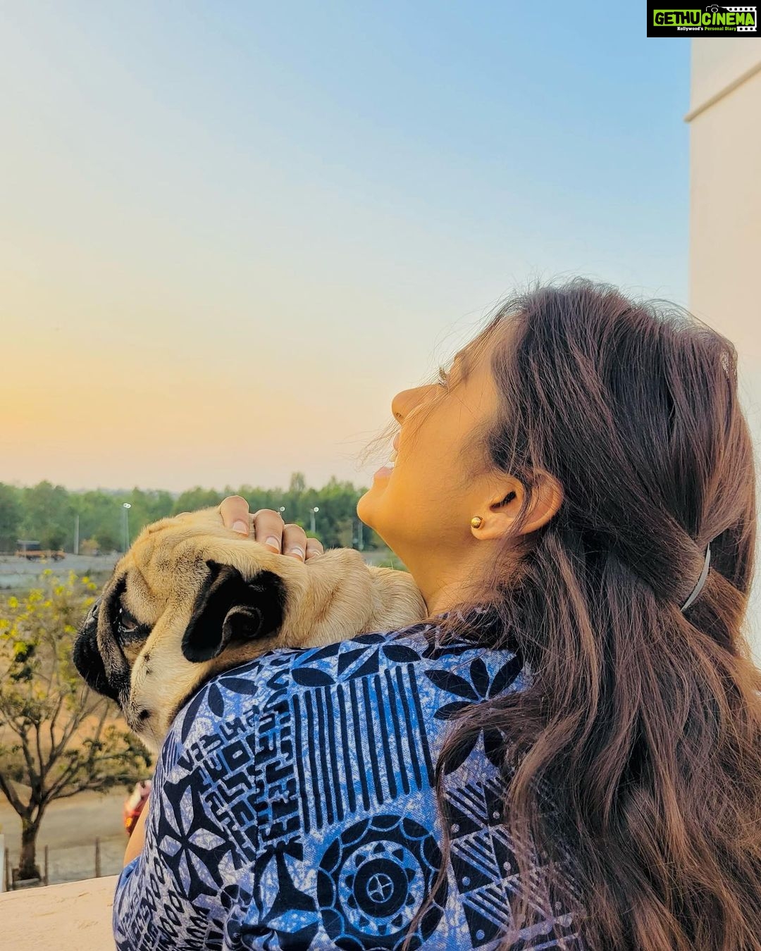 Delna Davis Instagram - I believe in Angels the kind that heaven sends 🐾 @sparkyboythepug #pug Mysore, Karnataka