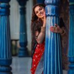 Delna Davis Instagram - . Mua @kalaiartistry . Hairstylist @stunning_brides_by_sai . 📸 @single_sparrow_photography . Ornaments @chennai_jazz . Saree @kanmani_fashion_world
