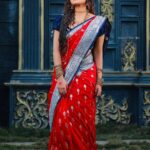 Delna Davis Instagram - . Mua @kalaiartistry . Hairstylist @stunning_brides_by_sai . 📸 @single_sparrow_photography . Ornaments @chennai_jazz . Saree @kanmani_fashion_world