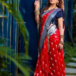 Delna Davis Instagram - . Mua @kalaiartistry . Hairstylist @stunning_brides_by_sai . 📸 @single_sparrow_photography . Ornaments @chennai_jazz . Saree @kanmani_fashion_world