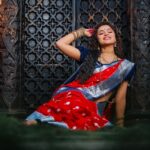 Delna Davis Instagram - May God bless you with all that you have dreamt of. May you be blessed with his choicest blessings . Happy Vishu 🙏 . Mua @kalaiartistry . Hairstylist @stunning_brides_by_sai . 📸 @single_sparrow_photography . Ornaments @chennai_jazz . Saree @kanmani_fashion_world