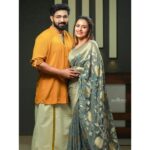 Dhanya Mary Varghese Instagram - Quick photoshoot inbetween marriage of @gowri_krishnon #johnjacob #dhanyamaryvarghese #lifewithjod #couple #actorscouple MUA: @divyas_makeover_ Click : @gladmantisphotography