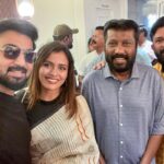 Dhanya Mary Varghese Instagram - That was a great moment. @jasofashions Inauguration. Was so happy to be part of the new venture, an initiative by our dear @jaz_oo chechi and Shibuchayan. Met that team after a long time. #newbotique #cochin #likeafamily #johnjacob #dhanyamaryvarghese #actors #inauguration #jasofashions