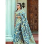 Dhanya Mary Varghese Instagram - Few more clicks😊 👗 @the.cottonmill MUA @divyas_makeover_ 📸@gladmantisphotography ##dhanyamaryvarghese #saree #sareefashion ##sareedraping #sareelove #elegance #banarasisaree #banarasi #makeupartist #actor #mallu #seetha#seethakalyanam #biggboss #biggboss4 #biggbosstop5 #biggbossmalayalam #model ##photooftheday #photography #wedding #weddingphotography