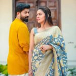 Dhanya Mary Varghese Instagram - Few more pics by @gladmantisphotography 😍😍 MUA and Styling (Dhanya) : @divyas_makeover_ 👗(Dhanya) : @the.cottonmill #johnjacob #dhanyamaryvarghese #lifewithjod #actorscouple #Asianet #latestphotoshoot #behappyalways