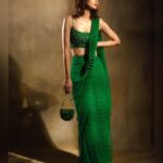 Diana Penty Instagram - New favourite colour of the season 💚 Outfit: @sonaakshiraaj Bag: @douxamourindia Earrings: @koharbykanika HMU: @shraddhamishra8 Styling: @namitaalexander 📸: @haranish.hrf