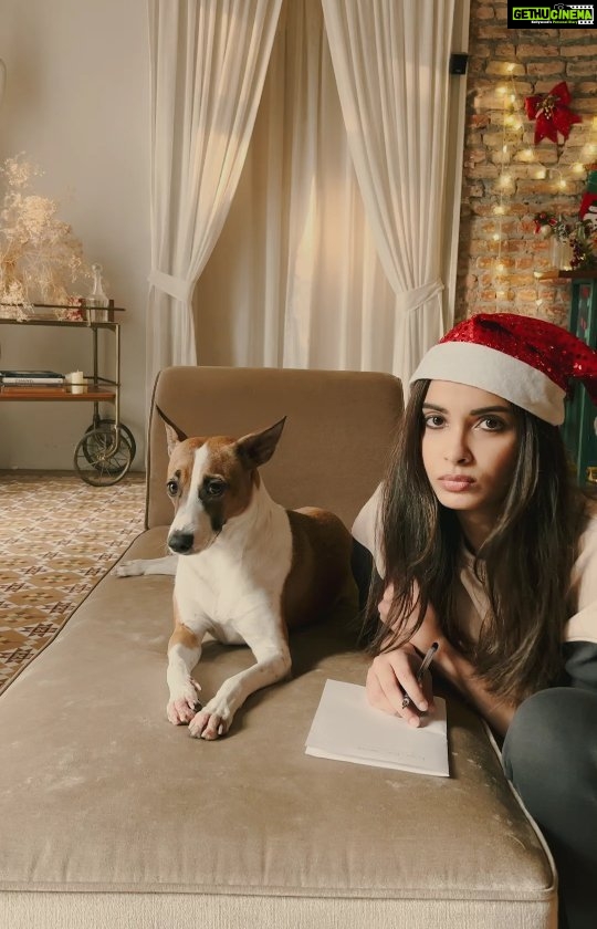 Diana Penty Instagram - As if Victoria was going to miss out on all the fun! She had her list for Santa ready and needless to say, she got everything she wanted…and more 😬🎄🎁🎅