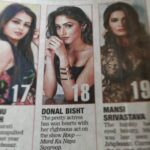 Donal Bisht Instagram – Feeling glad to be among Times Top 20 most desirable women on Television… Thanku @timesofindia 🤗 & my fans for all the Love 😘🤗♥️