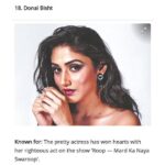 Donal Bisht Instagram – Feeling glad to be among Times Top 20 most desirable women on Television… Thanku @timesofindia 🤗 & my fans for all the Love 😘🤗♥️