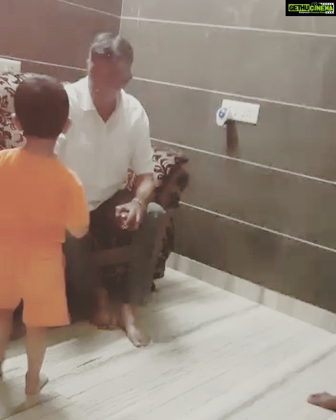 Ekta Kaul Instagram - This is most loved video of my life. So here’s my dad who was once a cricketer. He has played 4 Ranjis and then couldn’t continue because of some personal reason is now teaching how to hold a ball to his 2 and a half year old grand son. Brings back so many memories of us going and watching his matches and taking his trophies and cheering for him. I hope this learning never stops and viraaj becomes best at everything that he’s interested in. I love these men! The little one and the so not little one. @bhartikaulsethi you guys are damn lucky!