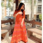 Falaq Naaz Instagram - 🧡🧡🧡 . . . Outfit-: @halffull__halfempty . . . #instapost #instacollab #outfits #picoftheday #fashion #actress #styling #blogger #influencer #actress #collaboration #trending #explore #indian #explorepage #falaqnaaz #dailypost #picoftheday #lookoftheday #dress #clothing #brand