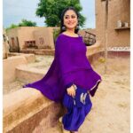 Falaq Naaz Instagram - 💜💜✨✨💙💙 . . . #trending #post #punjabisuit #punjabilook #shootlife