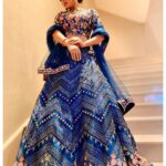 Falaq Naaz Instagram – ♠️💙🦋
.
.
.
Event day-2 by @silverbell.networks 
Outfit-: @charmisdesign 
Accessories-: @the_jewel_gallery 
.
.
.
#eventdiaries #indianlook #outfits #lehenga #jewellery #actor #falaqnaaz #blueoutfit #hairstyles #makeup