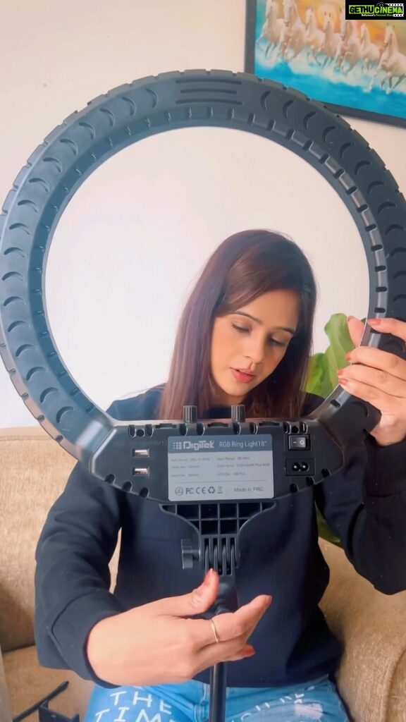 Fenil Umrigar Instagram - DIGITEK (DRL-18 RGB) RGB Ringlight @digitekofficial No Shadow apertures are essentially a boon for Photo-Video shoots with RGB Lighting effects. RGB LED Ring Light 46cm(18 inches) is compatible with iPhone/Android & Camera. Features - Remote Controlled - Dynamic RGB Lighting Effects - Multi Angle Adjustment - Can mount it to a grip head or light stand as per need #digitek #digitekindia #digitekaccessories #buynow #ringlight #videography #photography #rgbringlight #rgb