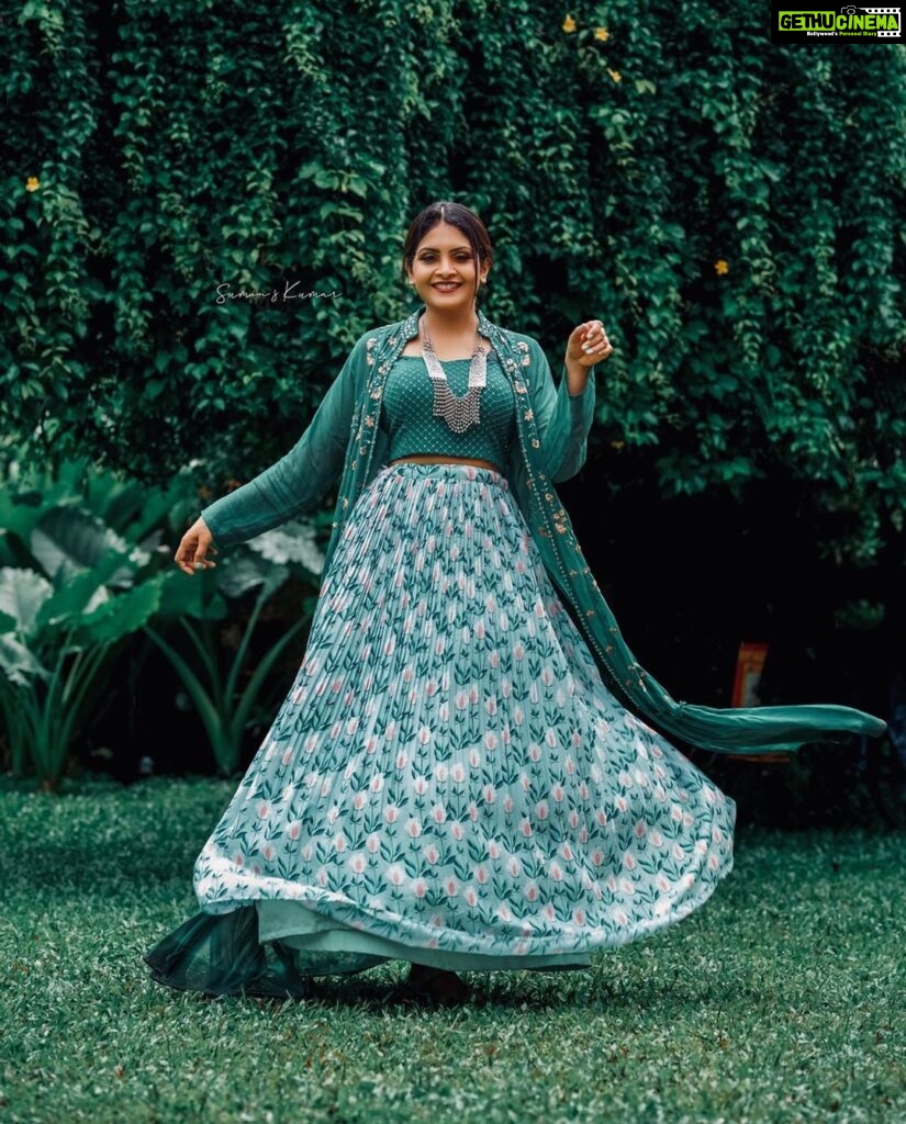 Gayathri Arun Instagram - In the dance of life, She moves to her own music🧚 Mua @ravishing_box @_sanaah._ Stylist @tessaannkoshy 📸 @sumin_s_kumar Outfit @zawe.calicut