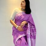 Gayathri Arun Instagram - 💜💜 #sareelove @aada_the_infinite_design