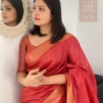 Gayathri Arun Instagram - Reign your kingdom with the timeless Classic… Draped in @aada_the_infinite_design