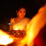 Gayathri Arun Instagram - 🪔❤️ #traditional #temple #festival #keralasaree Jewellery @abharanashaala 📸 @joel__george_