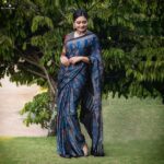 Gayathri Arun Instagram - Embracing Timeless Elegance🦋 Mua @amal_ajithkumar Stylist : @doms.2010 Costume: @byhand.in jewellery: @anokhi_priyakishore Photography: @dd.capture