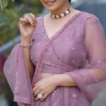 Gayathri Arun Instagram - 🌸Radiant in Rosy Blush Embrace the Subtle Charm of this Pastel Pink Delight🌸 #pastelcolors #pastelpink #workmode #enteammasupera MUA @amal_ajithkumar Stylist: doms.2010 Costume: alankaraboutique Jewellery: adorebypriyanka Photographer: unniharidas43