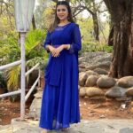 Hamida Khatoon Instagram - Ohh!! Blue…💙💙 Style by:- @khan_mehraj Designer:- @dithya_sai_fashions #hamida #starmaa #show #hamidakhatoon Annapurna Studio Banjarahills