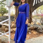 Hamida Khatoon Instagram - Ohh!! Blue…💙💙 Style by:- @khan_mehraj Designer:- @dithya_sai_fashions #hamida #starmaa #show #hamidakhatoon Annapurna Studio Banjarahills