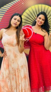 Hamida Khatoon Instagram - BB Cafe with @ariyanaglory Attire: @vedulaswardrobe Ariyana costume: @firoz_design_studio @urvashirautela #hamida #hamidakhatoon #bbcafe #biggboss #biggboss6telugu #reels #reelinstagram #reelitfeelit