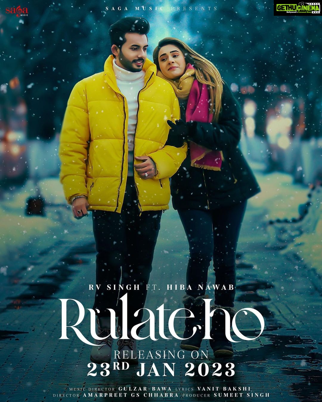 Hiba Nawab Instagram - Rulate ho π New projects in the New Year! Stay tuned for #RulateHo, releasing on 23rd January, 2023! @rvsinghofficial @hibanawab @bawa_sahnii @gulzar_sahni @bakshi_vanit @amarpreetchhabra @ferozskhan @sumeetsinghm @unisysinfosolutions #sagamusic