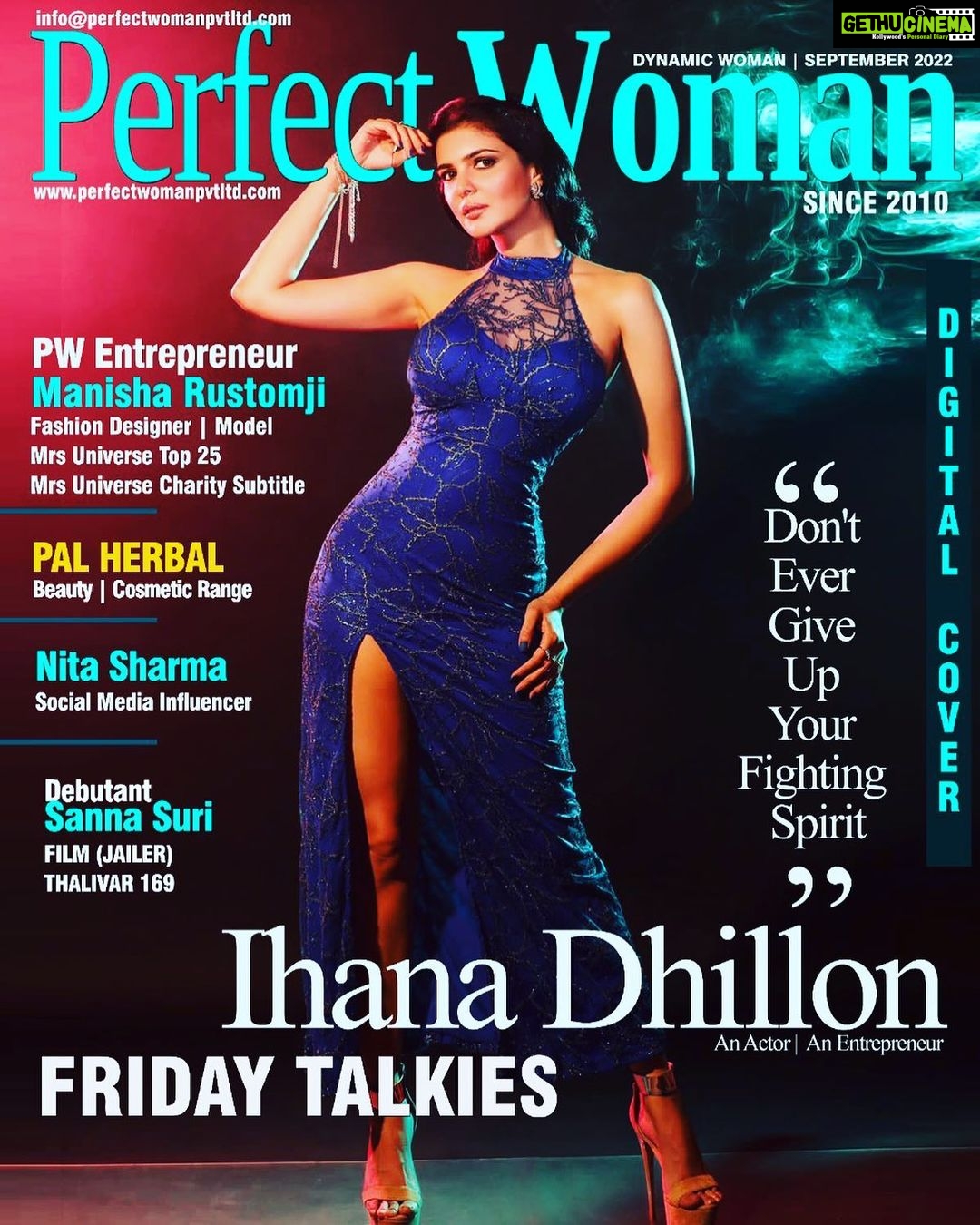Ihana Dhillon Instagram - #pwm #fridaytalkies #digital #covergirl @ihanadhillon with a #perfectsayings "Don't Ever Give Up Your Fighting Spirit" …. Amazing Picture clicked by @rohangandotraphotographer #photographer Cover Content @manzzismarzi5 #enterpreneur #covergirl @palherbal #natural #beauty #cosmetics @initas07_official #socialmediainfluencer @sannavannitasuri debutant actress film #jailer @perfectwomanmagazine @perfectwomanpublication @perfectachieversaward @dr.khooshigurubhai #editor @gurubhaithakkar #md @dr.geetsthakkar #pr @shimmerentertainment @namita_rajhans_ @lathiwalatasneem #perfectwomanmagazine #PerfectWomanTeam #TeamPerfectWoman #perfectachieversawards #perfectachieversaward2021 #DrKhooshiGurubhai #GurubhaiThakkar #DrGeetSThakkar #PerfectWoman #PerfectWoman #magazine Mumbai, Maharashtra