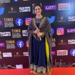 Indhuja Ravichandran Instagram – My first SIIMA Award for magamuni❤️ 
Thank you so much for the appreciation @siimawards ! 

Costume @rehanabasheerofficial 
Styling @aram_offl @aishazwan 
Jewellery @theamethyststore 

#SIIMA2019 #siima2021