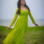 Indhuja Ravichandran Instagram - Twirling With Nature 💚 Shot 📸 @gautham_rajendiran Wardrobe @the_trendy_turns MUAH @prashanthibridals