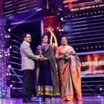 Indhuja Ravichandran Instagram - My first SIIMA Award for magamuni❤️ Thank you so much for the appreciation @siimawards ! Costume @rehanabasheerofficial Styling @aram_offl @aishazwan Jewellery @theamethyststore #SIIMA2019 #siima2021
