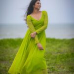 Indhuja Ravichandran Instagram - Twirling With Nature 💚 Shot 📸 @gautham_rajendiran Wardrobe @the_trendy_turns MUAH @prashanthibridals