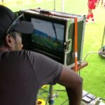 Indhuja Ravichandran Instagram – Behind the Scene #Bigil #vaembu #shotonbolt