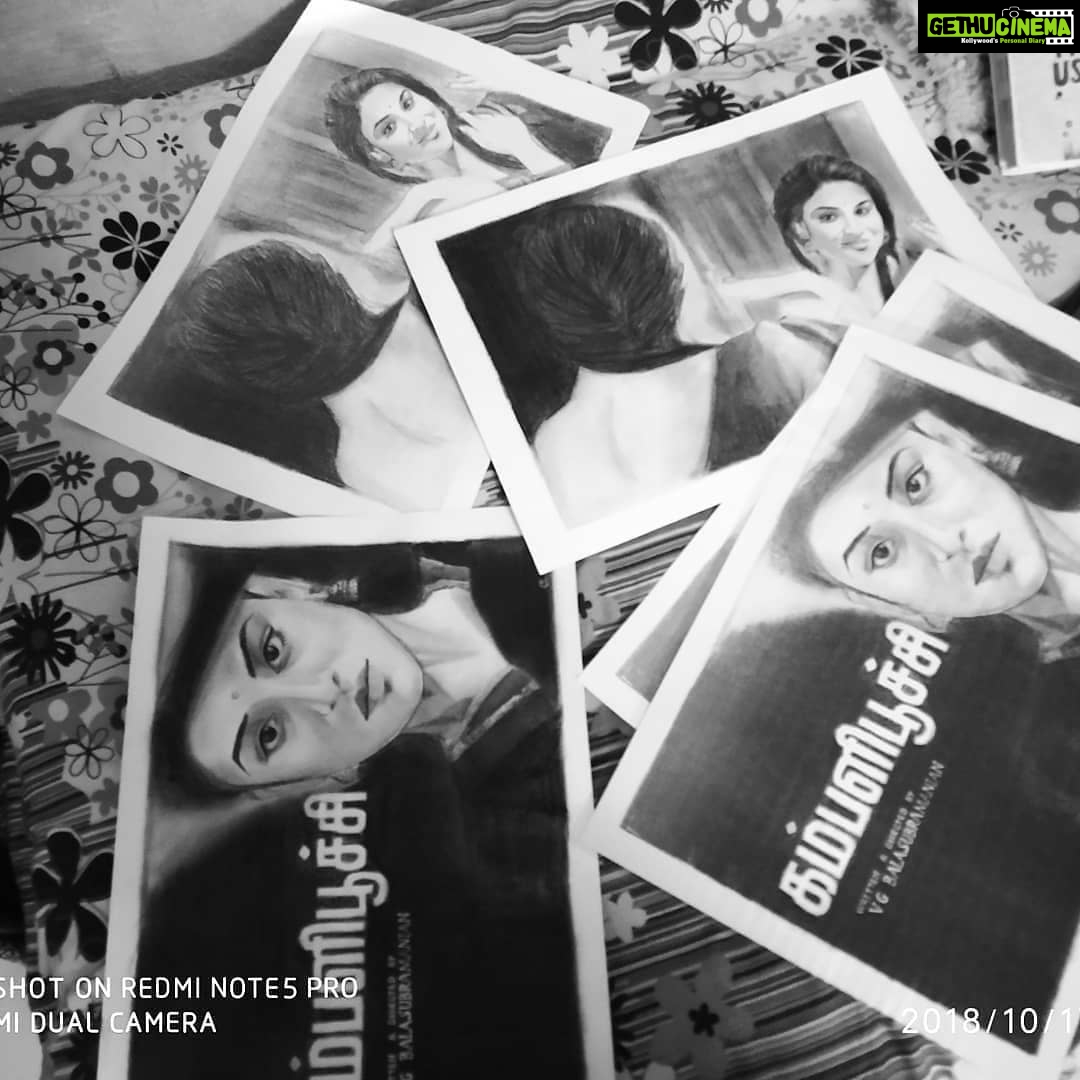 Indhuja Ravichandran Instagram - Thanks for the art work made by @clare_reshma 😍😍