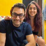 Ira Khan Instagram - Guess who did my make-up? It's interesting when your father walks up to you and claims he can do your make-up better than you can... and he turns out to be right. Who needs YouTube tutorials?!
