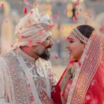 Ishita Raj Sharma Instagram - And finally here’s to a beautiful ever after💖 Wishing you both a lifetime of happiness and fulfilment 🥰 To timeless Eternal love🥂 Sir, kitni bhi panchnamas banalo, end mein pyaar ho hi gaya apko bhi 😂 told u, girls are harmless😉 @alisha_vaid #luvranjan ❤️