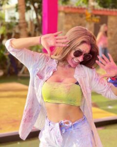 Ishita Raj Sharma Instagram - From Shades to Wades - Holi switches! 
Hope you had a joyous one✨
.
#mystiqueofindia 😉 #wolverineedition 😜