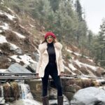 Ishita Raj Sharma Instagram - After hiking one whole mountain and crossing a long whole lake, a much deserved shot! Gulmarg, Kashmir