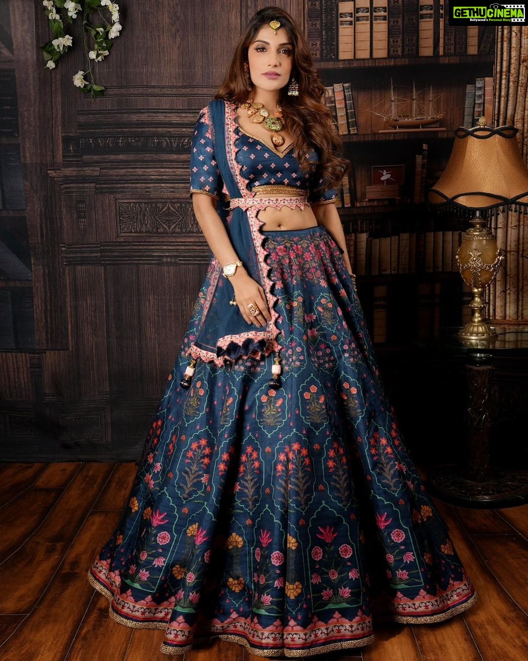 Ishita Raj Sharma Instagram - If India is a canvas, a lehenga is the art💙 . . @archanakochharofficial