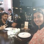 Janvi Chheda Instagram - A table for two and half❤️ #dayout #9thmonth #mommytobe #daddytobe #gettinghuge #nofilterneeded