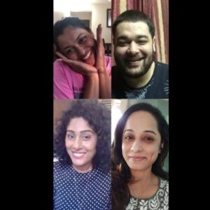 Janvi Chheda Instagram - Jab mil baithe char yaar...🤗
.
#friendslikefamily #nofilter #noedit