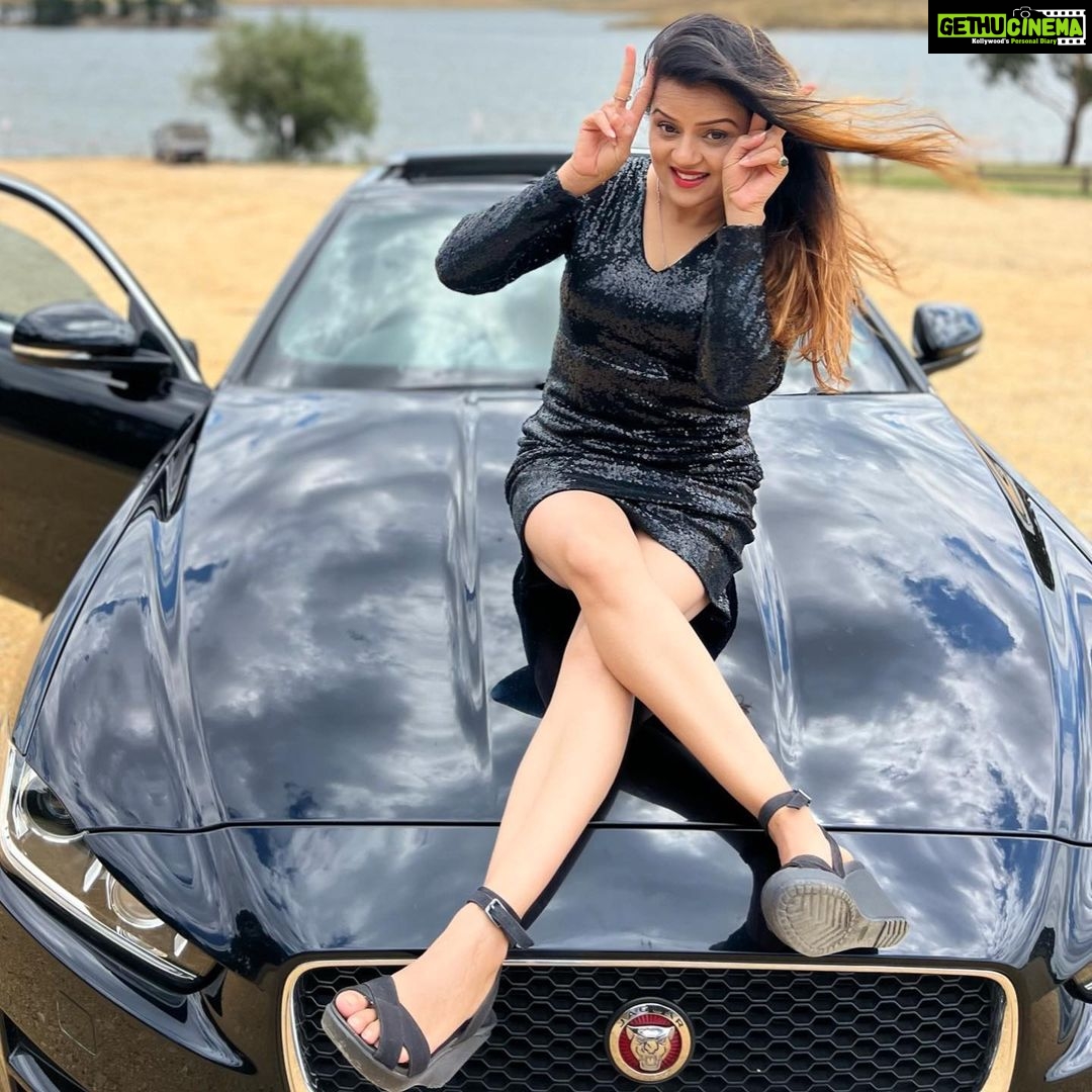 Jayshree Soni Instagram - If you really want something you will find a way…….🐆 This is what I learnt from you @adinlove6 ❤️❤️ #dreamcometrue #jaguar #lovejaguar #black #melbournelife #latest #blessed #touchwood #youareworthy #inlovewithyou #thankyou