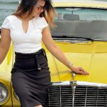 Jayshree Soni Instagram - It all starts with a dream. You me aur hum @adinlove6 #drivemecrazy #jaguar #vintagestyle #vintagejaguar #1974 #yellow #myfav #you #letsgo #longdrive #vintagefeel #2022 Victoria, Australia