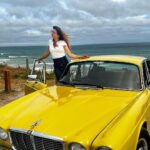 Jayshree Soni Instagram - It all starts with a dream. You me aur hum @adinlove6 #drivemecrazy #jaguar #vintagestyle #vintagejaguar #1974 #yellow #myfav #you #letsgo #longdrive #vintagefeel #2022 Victoria, Australia