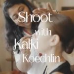 Kalki Koechlin Instagram - Behind the scenes @rajtexfabrics HMU @angelinajoseph Style @bikanta Ad @kaayaa_art